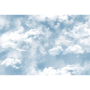 Papier peint tapisserie nuages blancs sur ciel bleu - Papierpeint - panoramique.fr