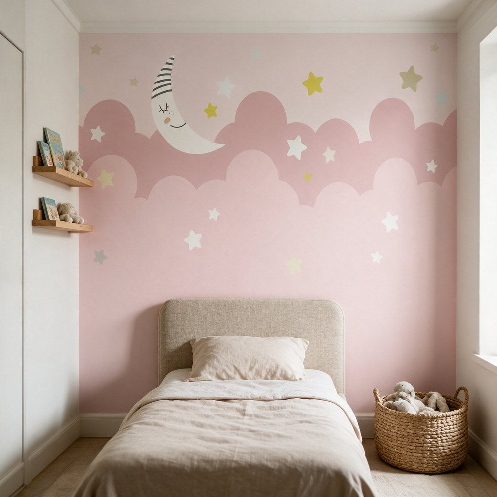 Papier peint tapisserie nuages cotonneux pour enfant - Papierpeint - panoramique.fr