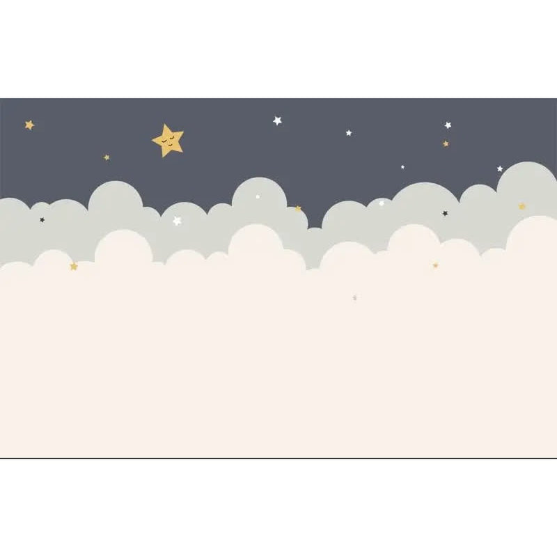 Papier peint tapisserie nuages doux chambre de bébé — autocollant