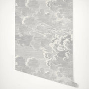Papier peint tapisserie nuages noir et blanc - Papierpeint - panoramique.fr