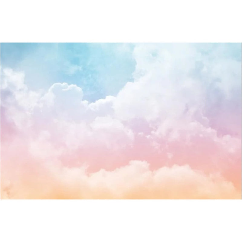 Papier peint tapisserie nuages pastel colorés — autocollant