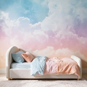 Papier peint tapisserie nuages pastel colorés - Papierpeint - panoramique.fr