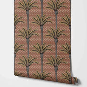Papier peint tapisserie palmiers terracotta - Papierpeint - panoramique.fr