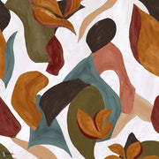 Papier peint tapisserie panoramique bleu canard et terracotta - Papierpeint - panoramique.fr