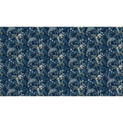 Papier peint tapisserie paon bleu et végétation - Papierpeint - panoramique.fr