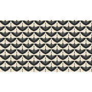 Papier peint tapisserie petits paons noirs géométriques - Papierpeint - panoramique.fr
