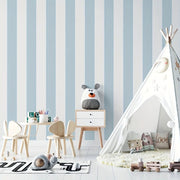 Papier peint tapisserie rayures bleues apaisantes - Papierpeint - panoramique.fr