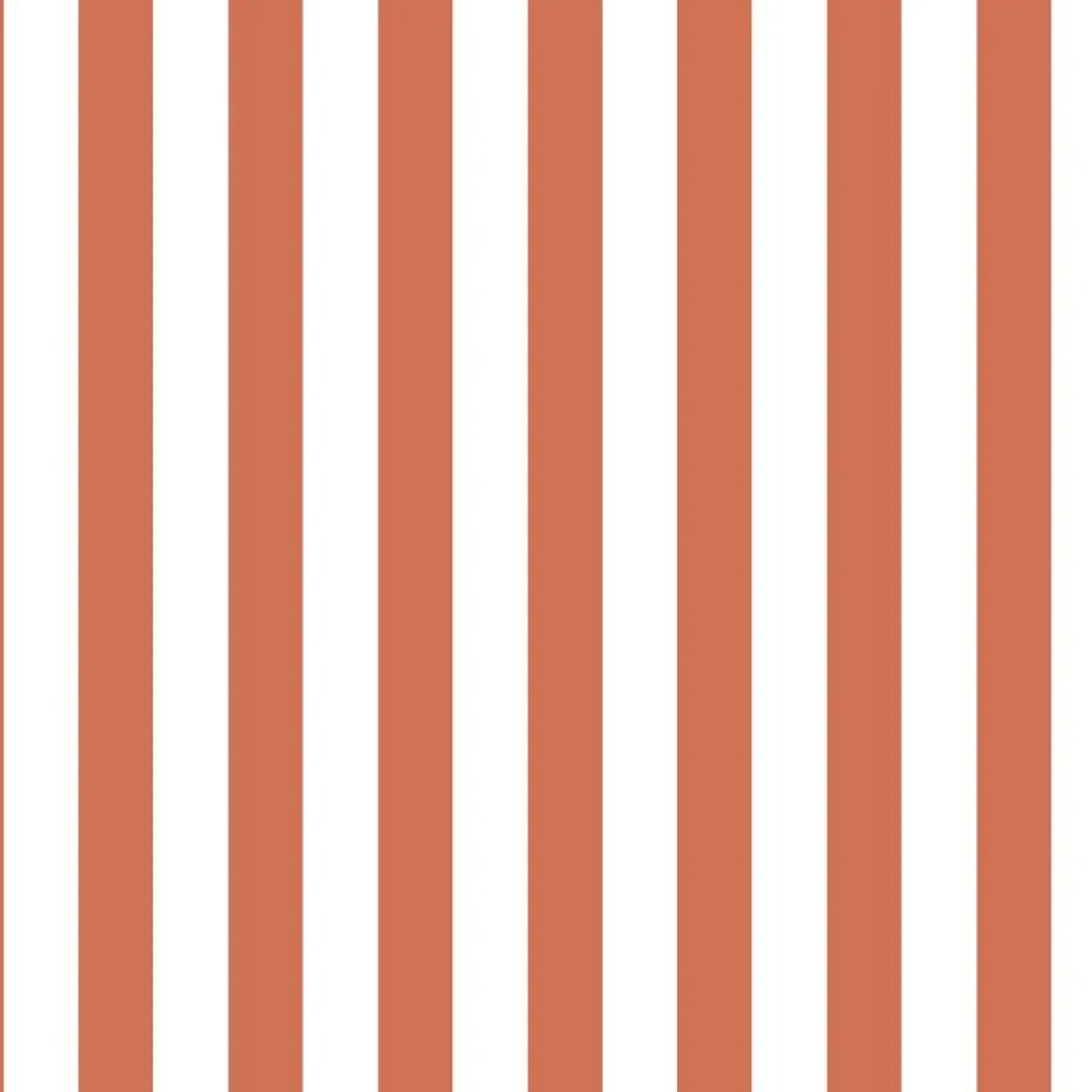 Papier peint tapisserie rayures orange et blanc - motif