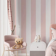 Papier peint tapisserie rayures rose poudré - Papierpeint - panoramique.fr
