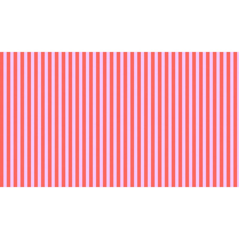 Papier peint tapisserie rayures rose et rouge seventies — autocollant
