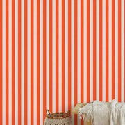 Papier peint tapisserie rayures rouges affirmées - Papierpeint - panoramique.fr