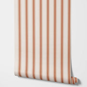 Papier peint tapisserie rayures terracotta chaudes - Papierpeint - panoramique.fr