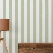 Papier peint tapisserie rayures vert sauge - Papierpeint - panoramique.fr