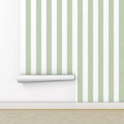 Papier peint tapisserie rayures vertes et blanches - Papierpeint - panoramique.fr