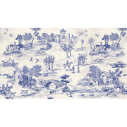 Papier peint tapisserie romantique toile de Jouy paysage - Papierpeint - panoramique.fr