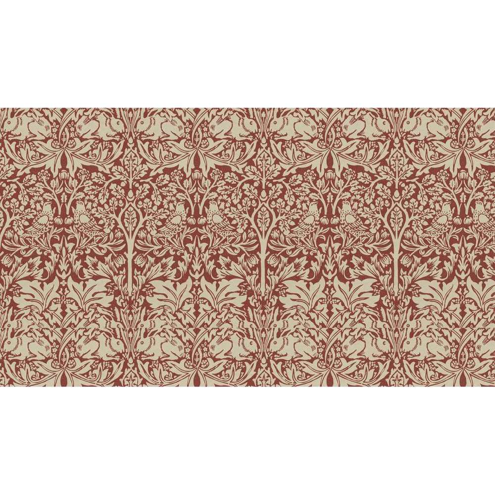 Papier peint tapisserie style William Morris rouge - motif