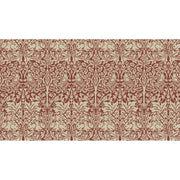 Papier peint tapisserie style William Morris rouge - Papierpeint - panoramique.fr
