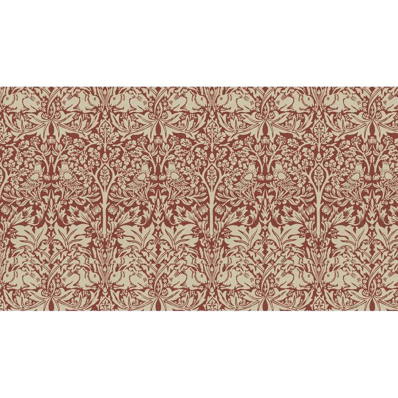 Papier peint tapisserie style William Morris rouge — autocollant