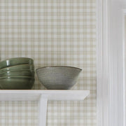 Papier peint tapisserie tartan écossais beige clair - Papierpeint - panoramique.fr