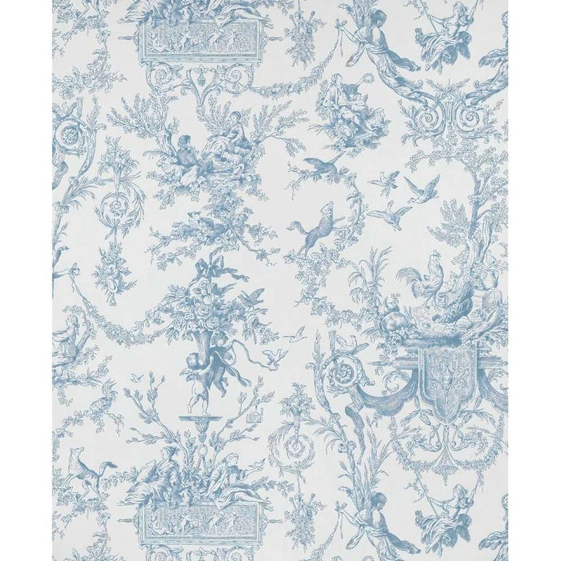 Papier peint tapisserie toile de Jouy anges — autocollant