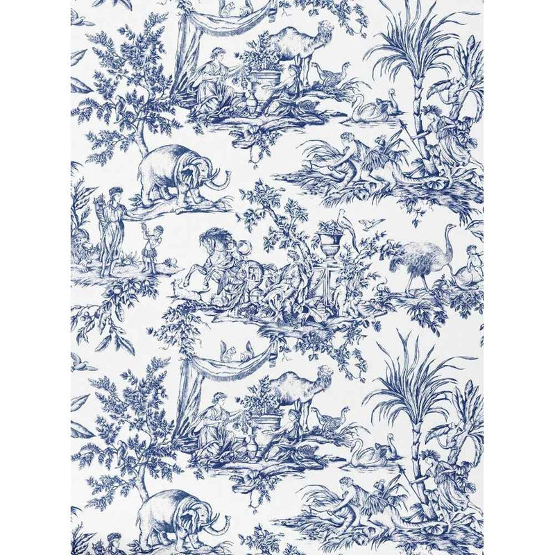 Papier peint tapisserie toile de Jouy animaux — autocollant