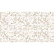 Papier peint tapisserie toile de Jouy beige - Papierpeint - panoramique.fr