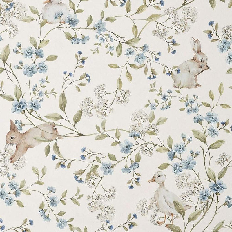 Papier peint tapisserie toile de Jouy pour chambre d'enfant — autocollant