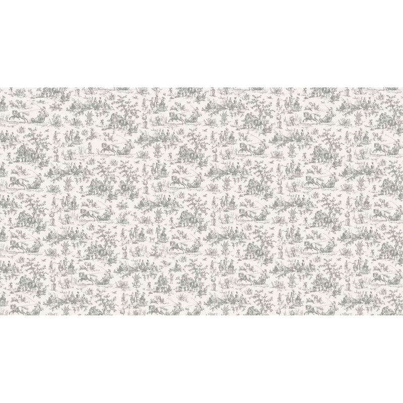 Papier peint tapisserie toile de Jouy gris — autocollant