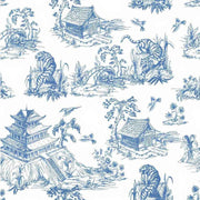 Papier peint tapisserie toile de Jouy japonais - Papierpeint - panoramique.fr