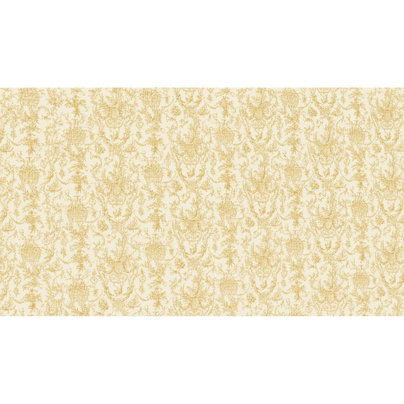 Papier peint tapisserie toile de Jouy jaune — autocollant