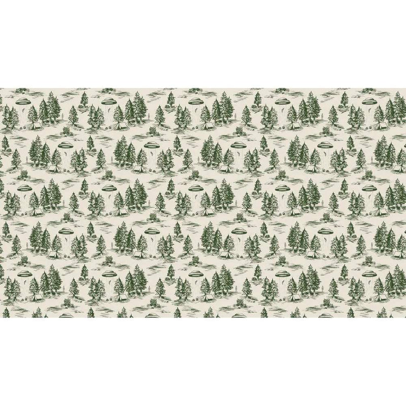 Papier peint tapisserie toile de Jouy moderne graphique — autocollant