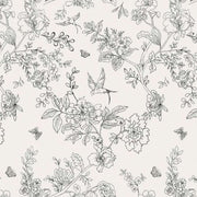 Papier peint tapisserie toile de Jouy petites fleurs - Papierpeint - panoramique.fr