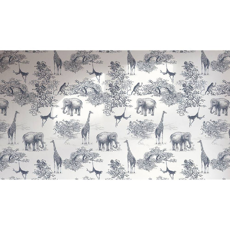 Papier peint tapisserie toile de Jouy safari — autocollant