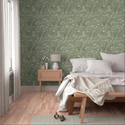 Papier peint tapisserie vert sauge pour chambre - Papierpeint - panoramique.fr