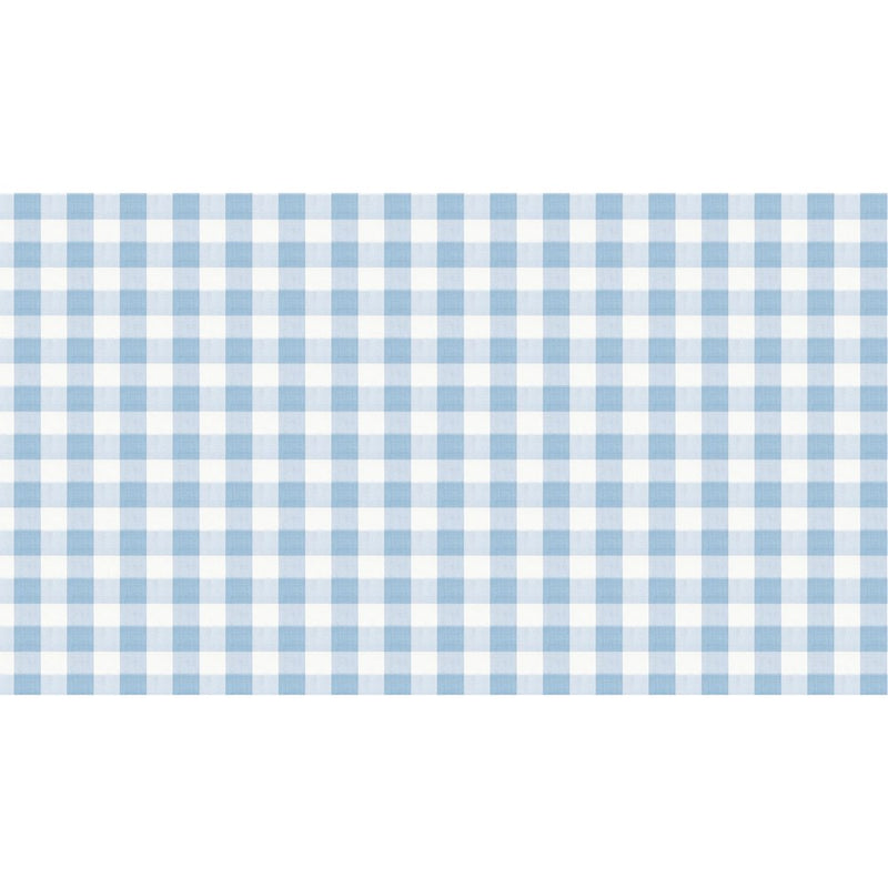 Papier peint tapisserie vichy bleu ciel — autocollant