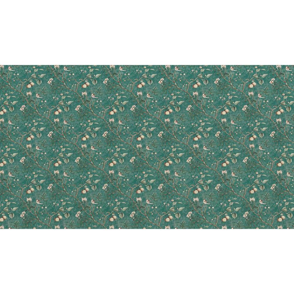 Papier peint tapisserie vintage fleurs et oiseaux - motif