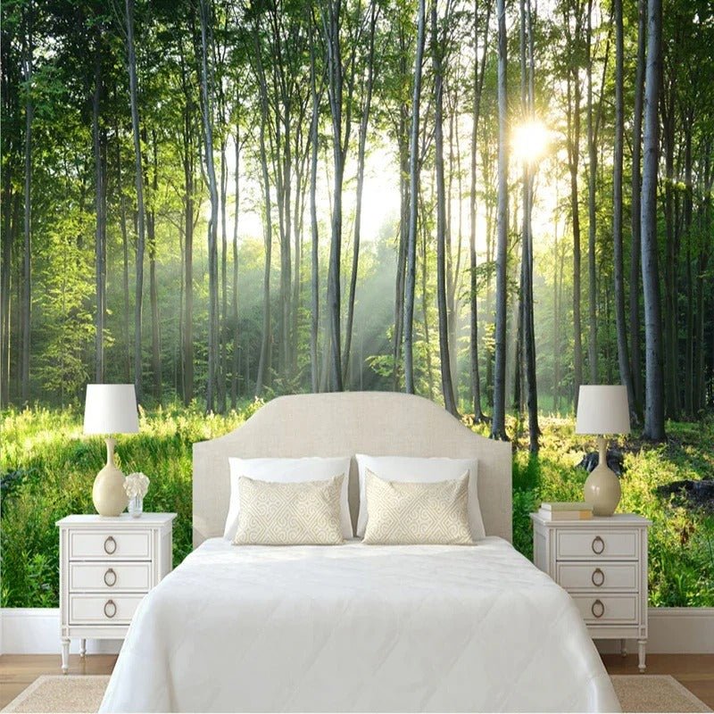 Papier peint tete de lit nature — intissé mat premium