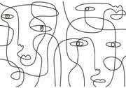 Papier Peint Visage Noir Et Blanc - Papierpeint - panoramique.fr