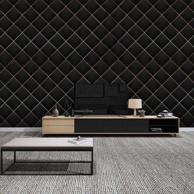 Tête de lit papier peint cuir — intissé mat premium